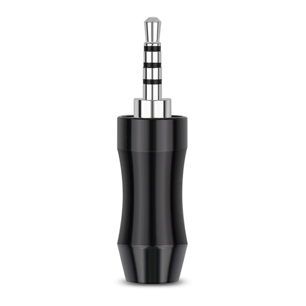 10 Stuks 2.5Mm Jack 4 Pole Stereo Oortelefoon Plug Audio Connector Hifi Headset Rhodium/Vergulde Koperen Draad connector: Black2 / 10PCS