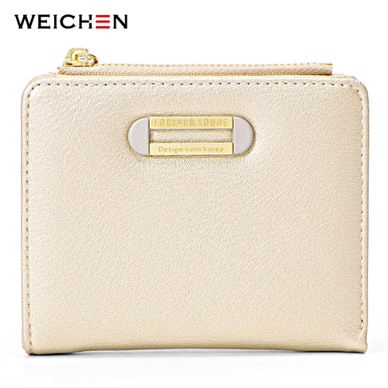 WEICHEN Brand Small Wallet For Women Card Holder Zipper Coin Purses Ladies Slim Wallet Female Purse