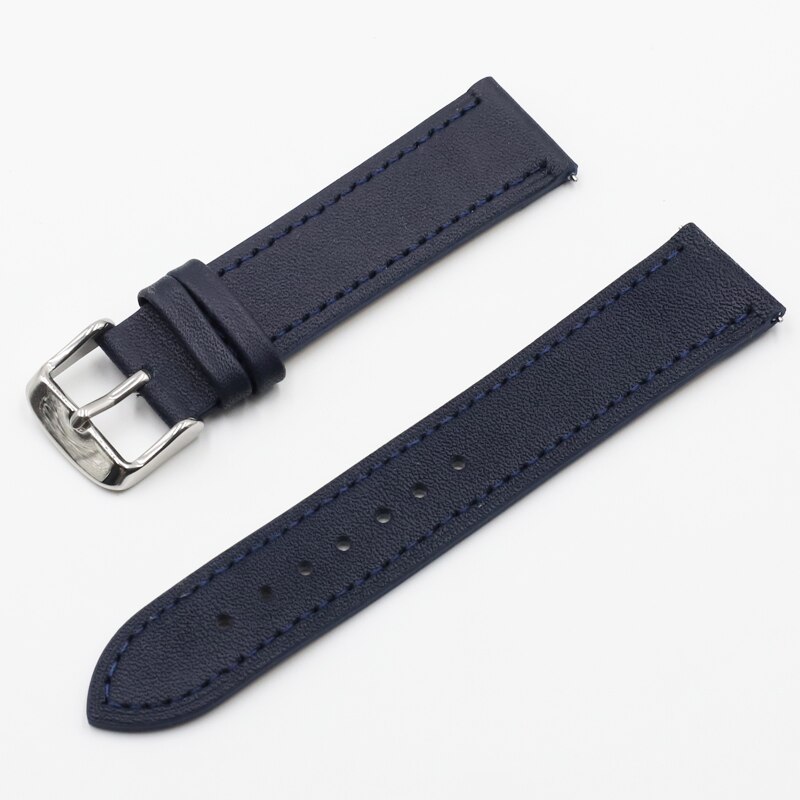 Retro Watch Strap Band 18mm 20mm 22mm 24mm Leather Watchbands Gray Black Brown Blue for Men Watch Accessories