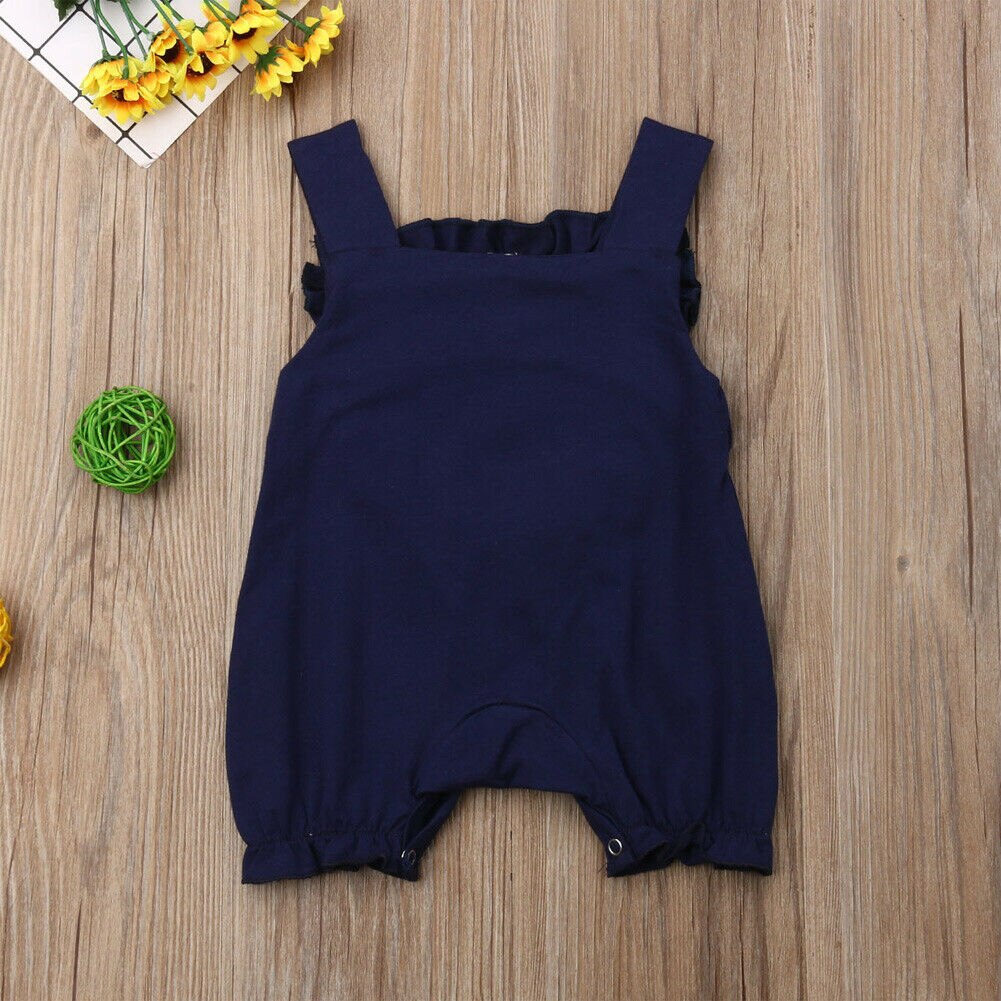 Children Summer Clothing Toddler Baby Boy Girl Boys One-Pieces Romper Sleeveless Ruffles Stripe Patchwork Jumpsuit Outfits