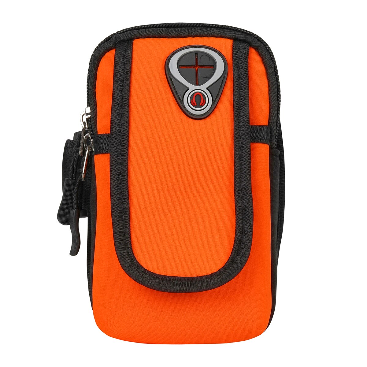 Soporte para teléfono multifuncional, bolsa para brazo celular, banda de entrenamiento, bolsillo deportivo para caminar, senderismo, correr y ciclismo: Naranja