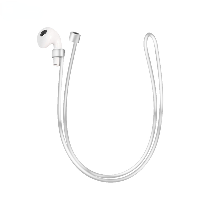 Universele Draadloze Bluetooth Oortelefoon Anti-Verloren Siliconen Lanyard Band Verwijderbare Anti-Druppel Hangende Hals Touw Voor Apple Airpods: 2XS / Bruin