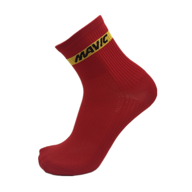 Outdoor Men Cycling Socks High Elasticity Soft Sport Socks compression socks: Red
