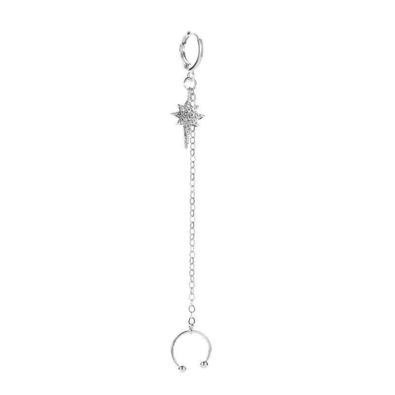 Koreaanse Lange Kwast Oor Manchet Oorbellen Voor Vrouwen Crown Oor Lijn Zoete Kleine Verse C Vormige Ear Bone Clip Mode sieraden 1Pc: style 05