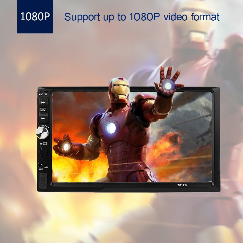 1pc radio samochodowe odtwarzacz MP5 2hałas 7012B lustro połączyć Bluetooth 7 ''ekran dotykowy odtwarzacz multimedialny FM kamera tylna pilot zdalnego sterowania