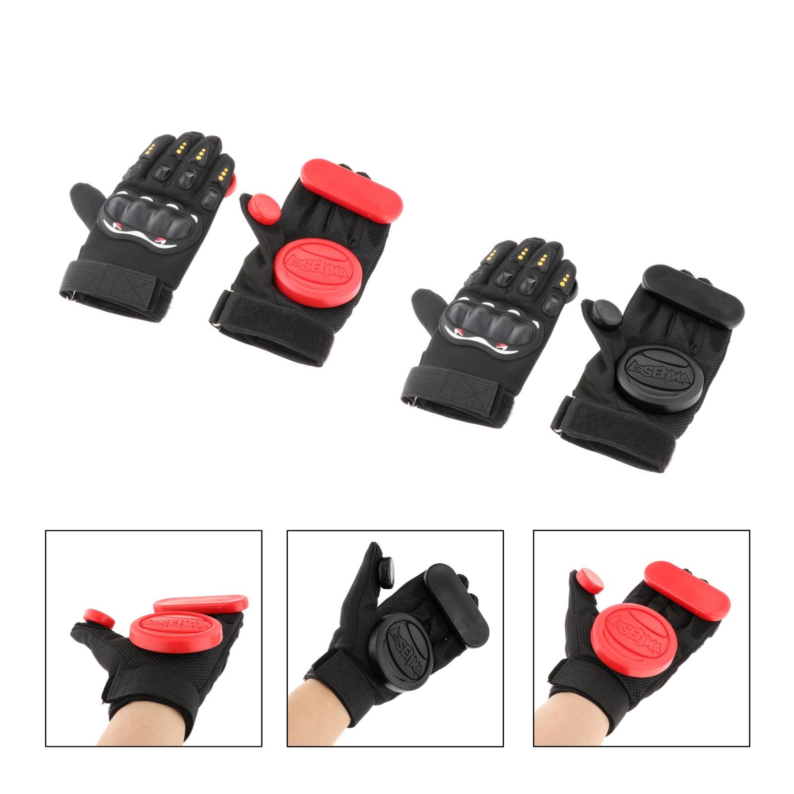 Downhill Skateboard Gloves Roller Long Board Slider Skateboard Turning Gloves Slide Brake Gloves With Slider Skate Accessories