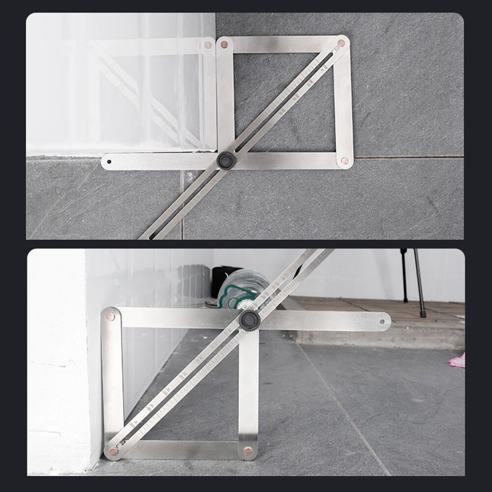 DIY Corner Angle Finder Protractor Tile Wood Ruler Woodworking Model Craft Angle