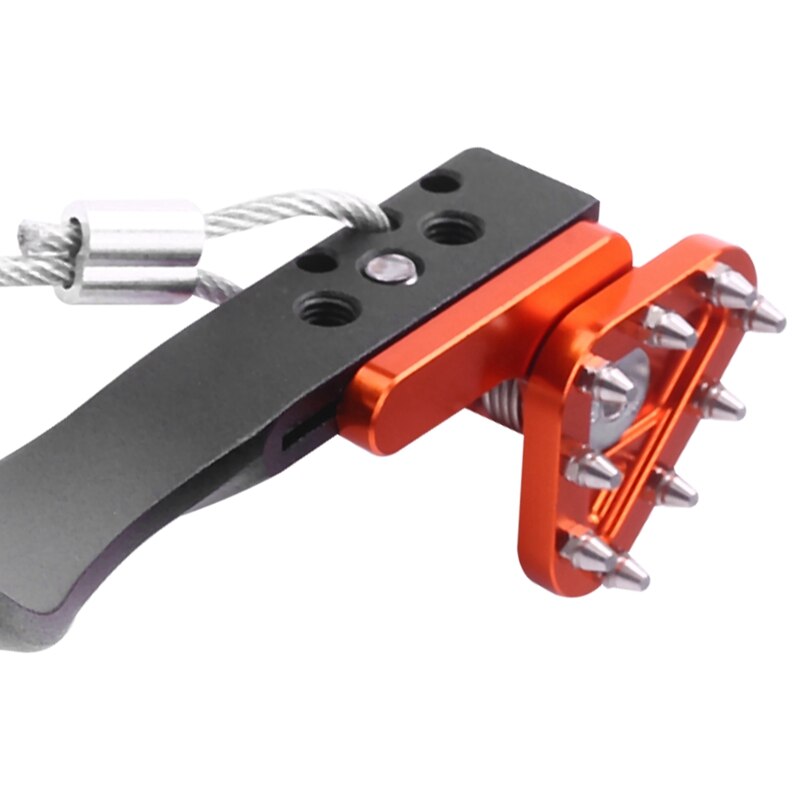 Rear Brake Pedal Lever Plate For KTM 125-500 EXC/SX/XC/F/W (2004-2015) - CNC Machined Aluminum, Orange