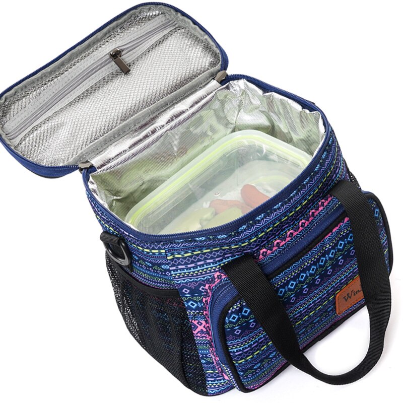 Winmax Isolierte Mittagessen Tasche Große Kapazität Mehrweg Mittagessen Kasten Tasche Arbeit Schule Tragbare Kühltasche mit Abnehmbaren Schulter Gurt
