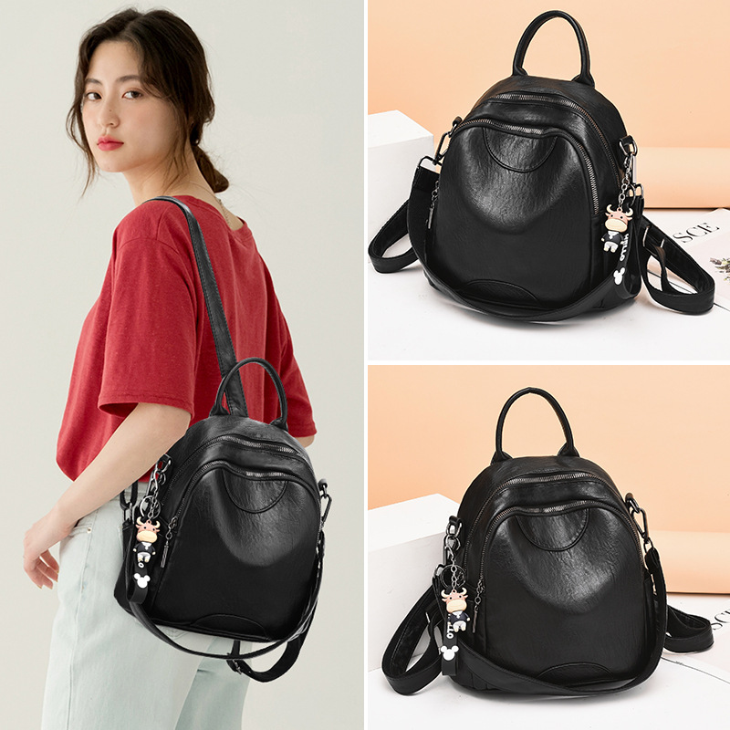 Mochila de cuero Pu de , Mochila de viaje de para mujer, mochilas escolares de , bolsos de hombro para mujer, bolso