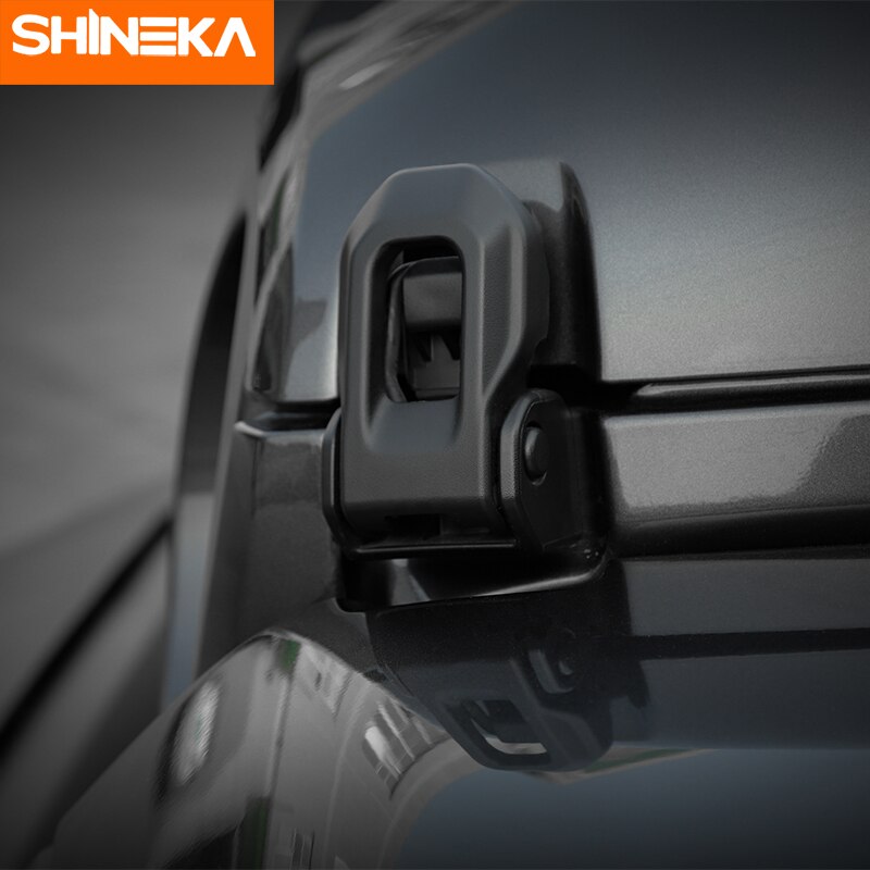 SHINEKA Engine Bonnets for Jeep Wrangler jl Hood Latch ABS Engine Lower Hood Latch+Upper Hood Catch Bracket for Jeep JL