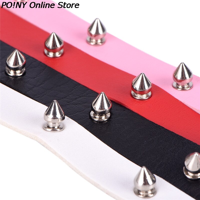 Newest Unisex Chic Punk Rock Gothic for Women/Men Leather Spike Rivet Stud Collar Choker Necklace Statement Jewelry