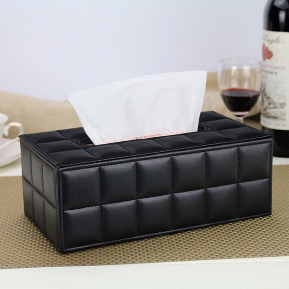 Leather Tissue Box Napkin Holder Paper Case Bathroom Tissue Box Cover Car Napkin Storage Modern Toilet Paper Box 3
