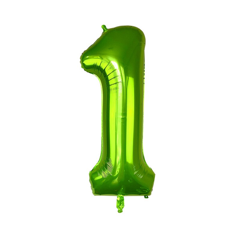 40 Inch Grote Folie Licht Fruit Groen Nummer 1 2 3 Ballonnen Anniversary Birthday Party Decoraties Kids Digit Globos Decor ballon: Number 1