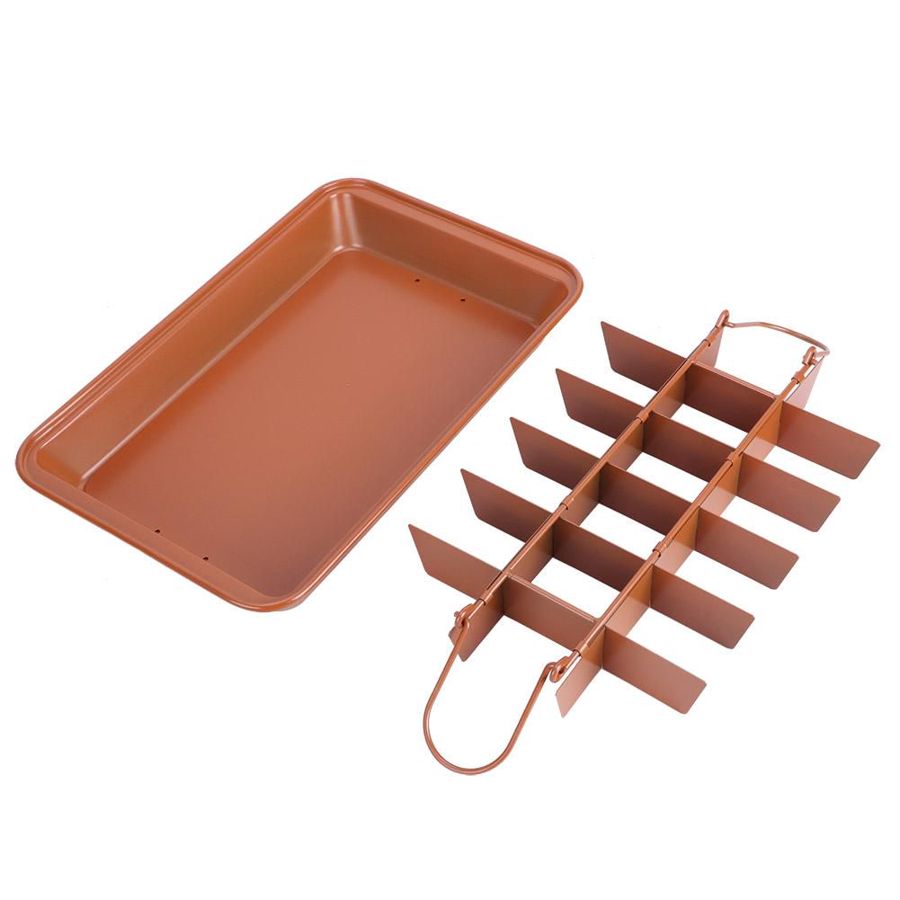 Cakevorm Non-stick Brownie Pan Bakplaat Chocolade Cakevorm Met Verdelers Keuken Gebruiksvoorwerp Chocolade Cakevorm