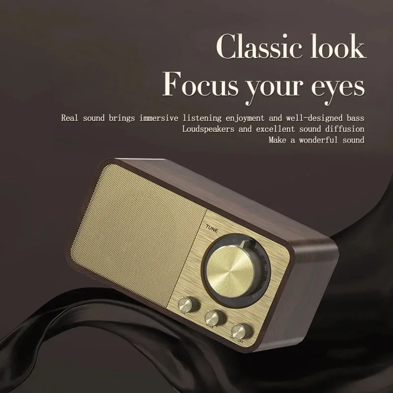 Nostalgiczny głośnik Bluetooth Dźwięk Bluetooth Retro Klasyczny głośnik Retro Radio Bezprzewodowy przenośny subwoofer Bluetooth 5.0
