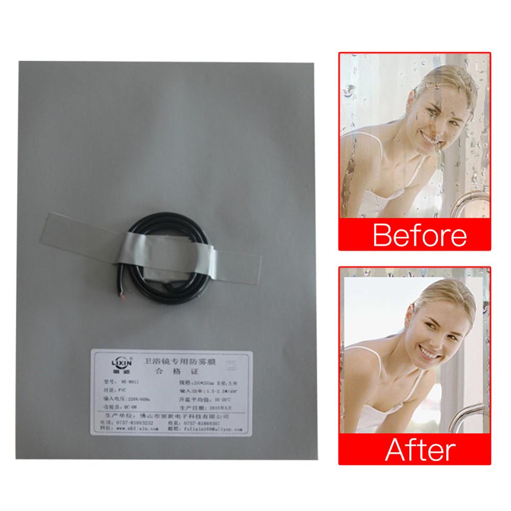 AFTERTECH Film Anti-Buée Miroir 30x40cm - 220V - Chauffant Adhésif - IP54
