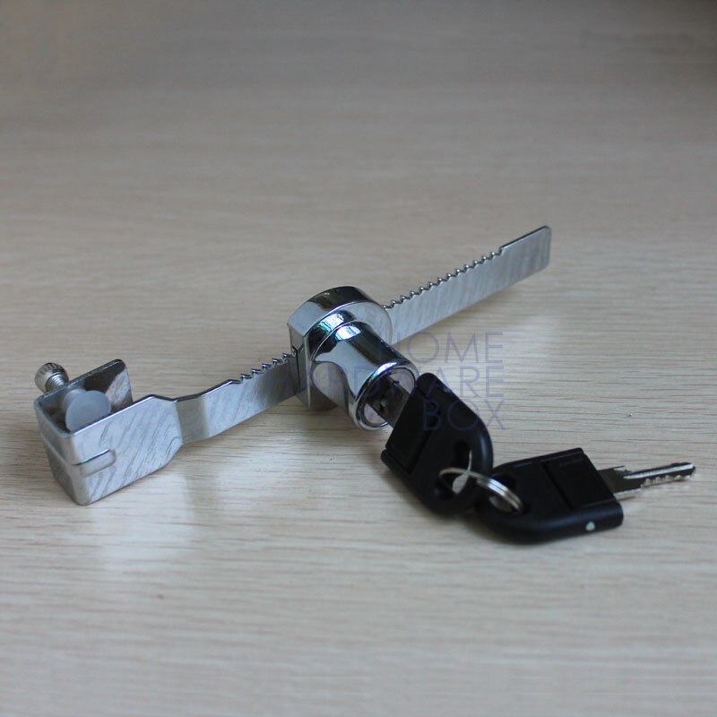 glass sliding door lock showcase display cabinet two key