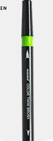 Monami Watercolor Twin Brush Pens 18 Colors Korea: Light Green