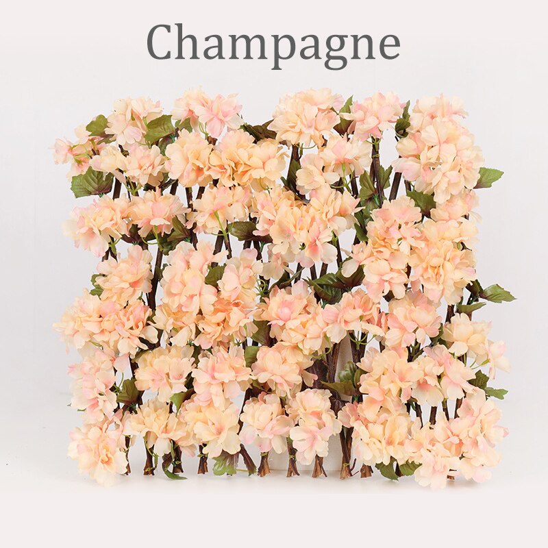 Artificial Flower Fence Trellis Roll Wall Landscaping Fence Privacy Fence Screen Outdoor Garden Backyard Balcony Fence Privacy: Champange