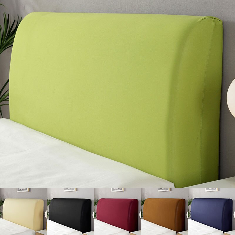 Headboard Bedhead Cover Dust Cover Solid Color Durable Bed Back Protection Elastic All-inclusive Soft Cozy Bedhead Cover