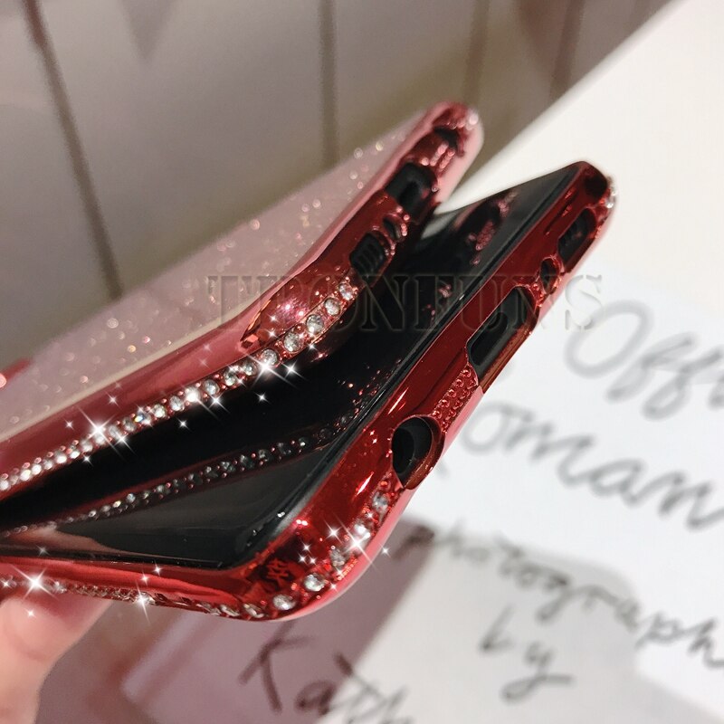 Crystal Diamond Soft TPU Case for Xiaomi Redmi Note 8 7 Pro Cases Rhinestone Glitter Coque For Xiomi Redmi 7 7A Note 7 Pro Cover