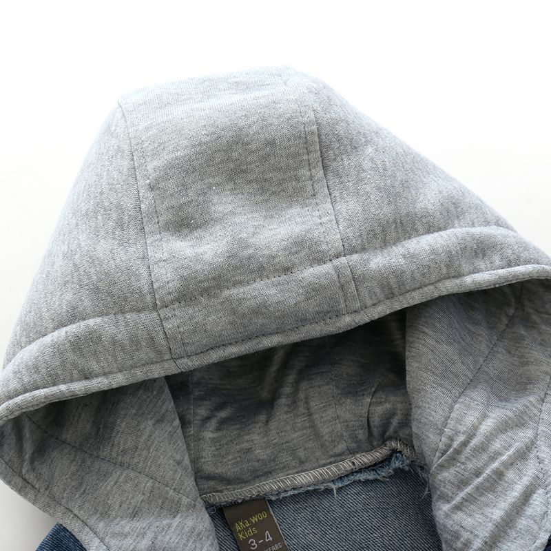 Baby Boys Coat Jacket Wash Soft Denim Coat Hooded Zipper Kids Jeans Jacket Spring Autumn Children Clothing BC169