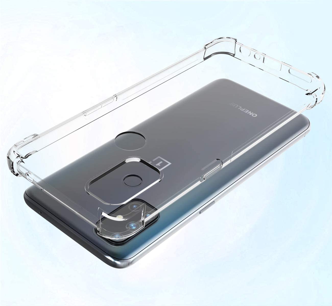 Capa de silicone à prova de choque para oneplus nord n10 n100 5g nordn10 nordn100, proteção traseira macia e transparente