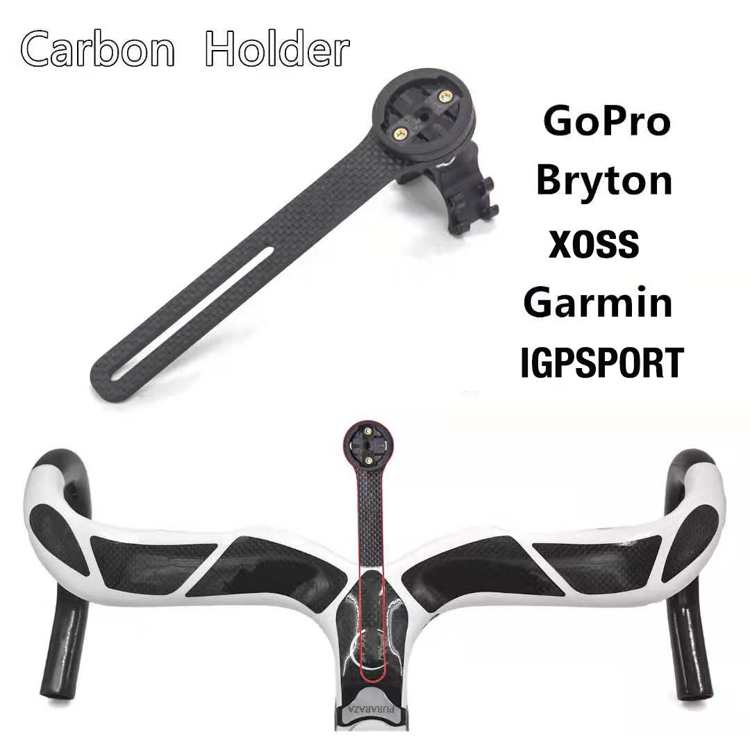 Garmin hiilikuitu pyörä gps tietokoneteline garmin xoss bryton gopro valoteline mtb bicycel gps telinetarvikkeet