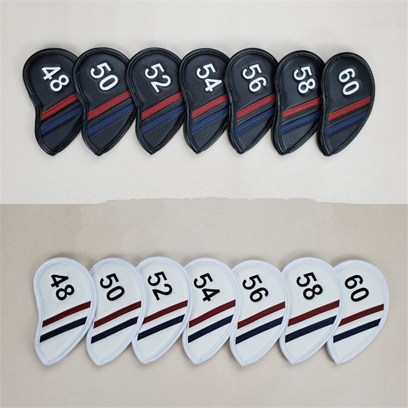 Golf Wedges Headcover PU Golf Sand Wedge Set Head Covers 48/50/52/54/56/58/60degree 2 Colors