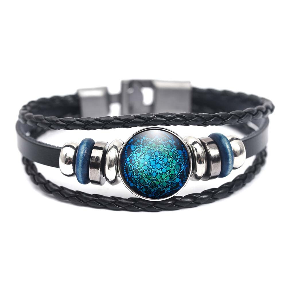 Turkije Blauwe Ogen Lederen Armbanden Hennep Gevlochten Legering Hand Voor Mannen en Vrouwen Armbanden Geluk Sieraden: B0781