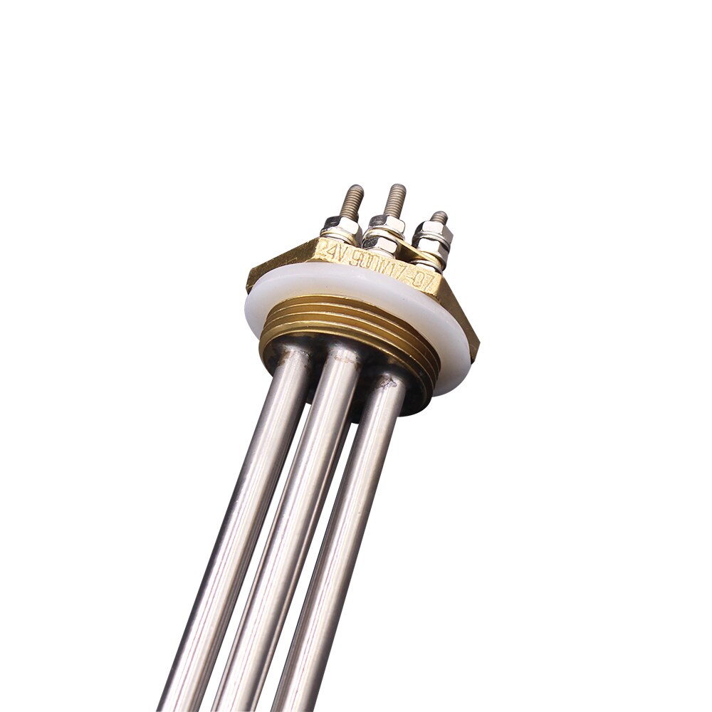 DERNORD-elemento calefactor de inmersión DC, 24V, 900W, enchufe de tornillo, calentador de tubo Tubular con rosca BSP de 1 1/4 &quot;DN32 42mm