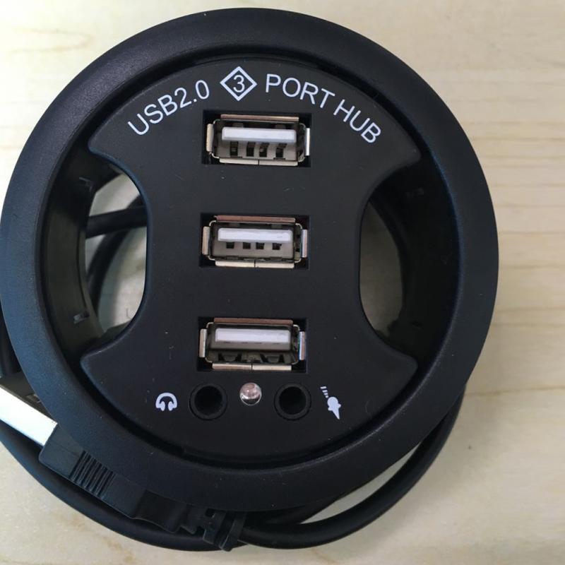 USB2.0 HUB Multi-Function Hub With Audio Ear Mark 3-Port Hub Audio Device Mark Wind Function Desktop HUB Network Hub