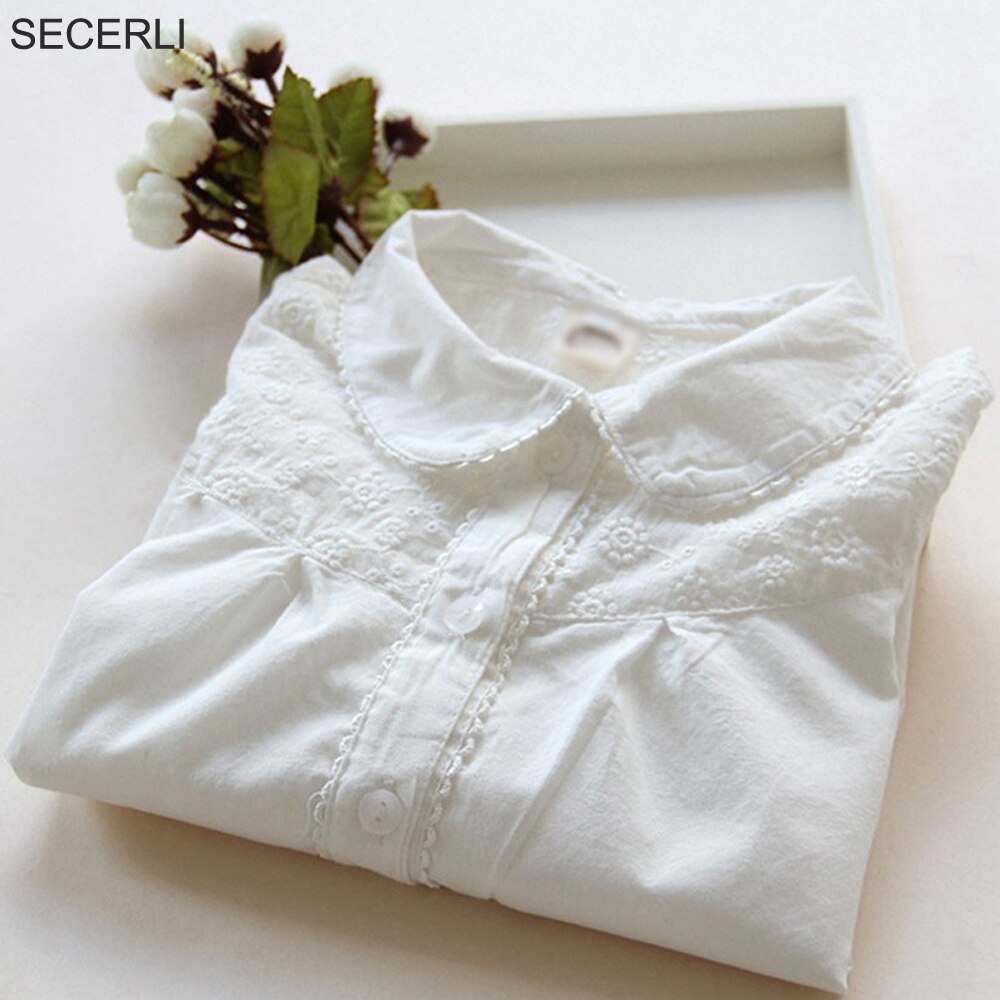 Mädchen Bluse Frühling Weiße Spitze Baumwolle Mädchen Shirt 2 4 6 8 10 Jahre Kinder Mädchen Volle Hülse Bluse kinder Baby Kleidung