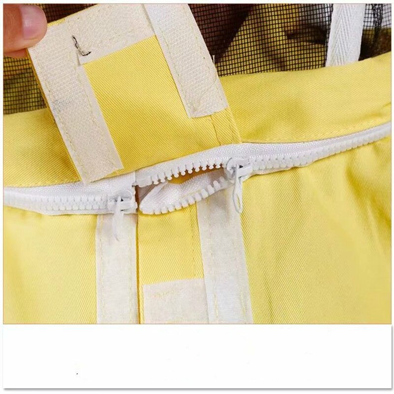 1PCS Yellow Cotton Jumpsuit Children's Bee-proof Suit Space Suit Anti-bee Cap Beekeeping Tools