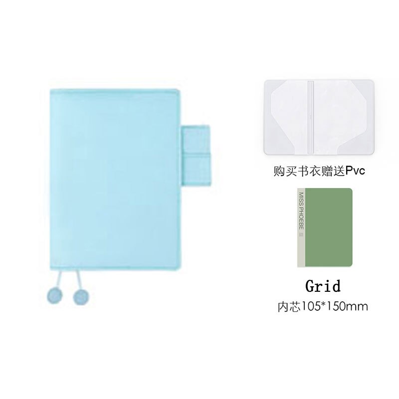 Yiwi A6 Grid Filler Planner Agenda Color Colth Notebook PVC Daily Journal Travel Journal Note Stationery: NO12