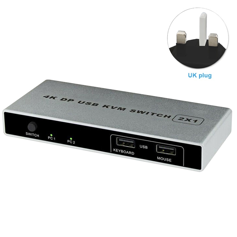 VGA 4K 60Hz Controller HDMI USB Displayport 1 Out Monitor Dual Port Mouse Support Connection KVM Switch Stable Plug And Play