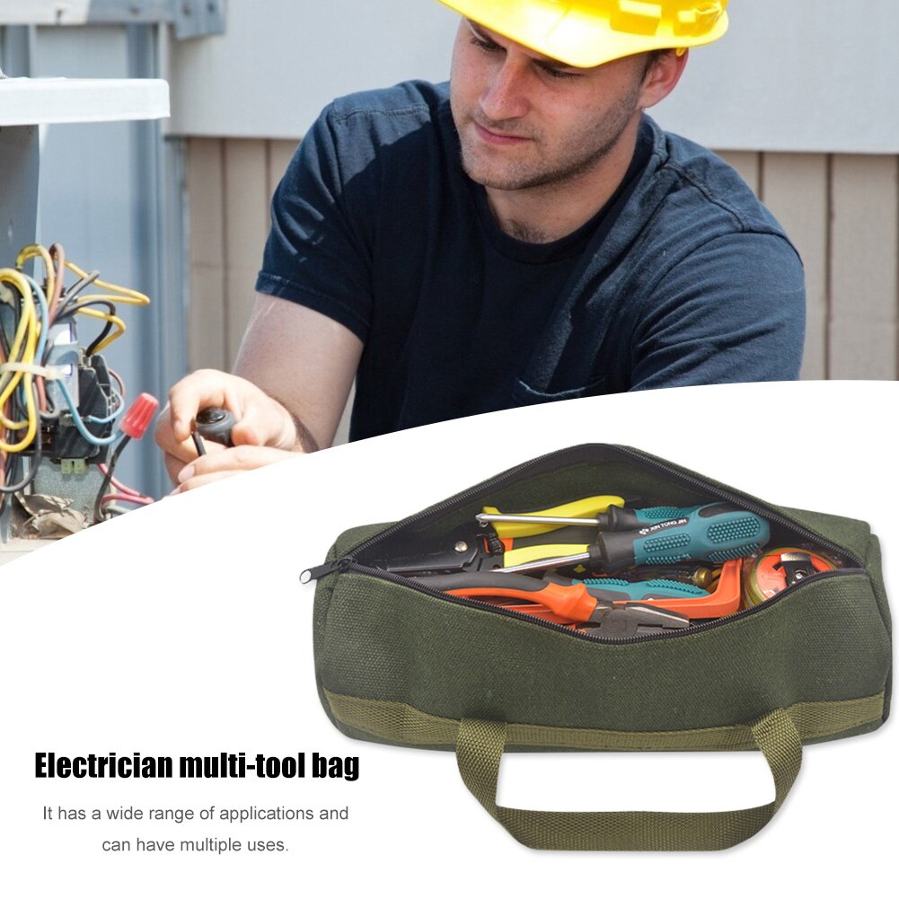 Multi-function Tool Kit Maintenance Bag Portable Large Thick Canvas Electrical Repair Tool Storage Organizer Bag