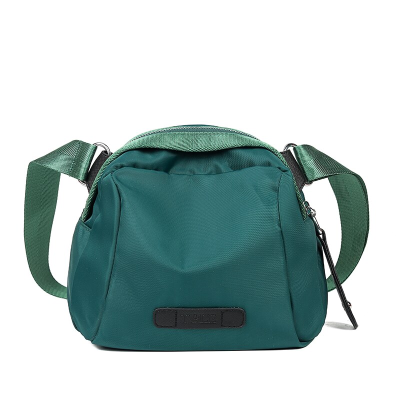 Mode Vrouwen Schoudertas Nylon Crossbody Bag Multi-Functionele Messenger Bag Rits Open Taille Verpakking Vrouwelijke Handtas Kleine Zakken: green