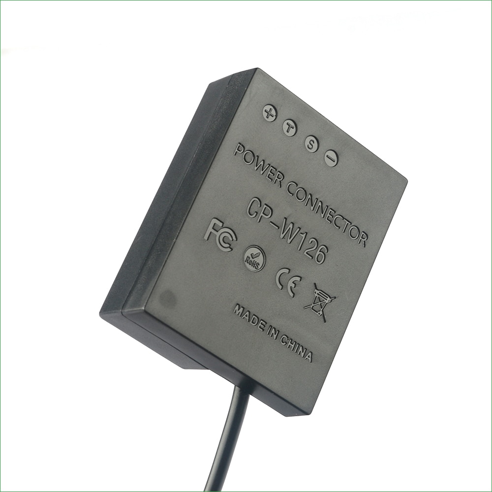Conector de alimentación de batería ficticia NP-W126 W126S para Fujifilm, CP-W126, X-E2S, X-H1, X-M1, X-T1, X-T2, X-T3, X-T10, X-T20