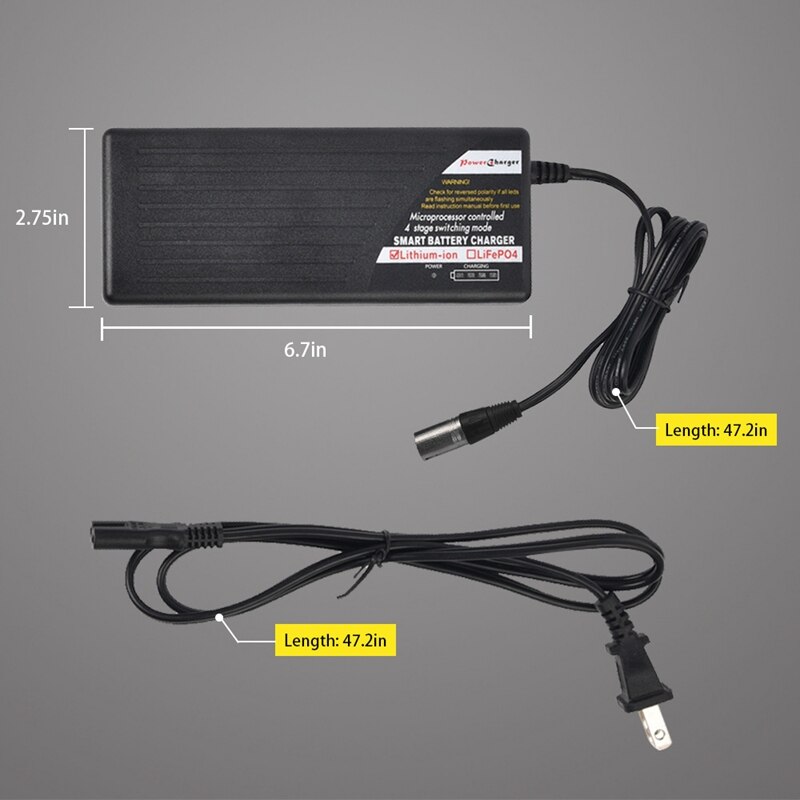 42V 2A Li-Ion Battery Charger for Electric Bike Lithium Battery Charger I-Walk Urban2 Electric Bike