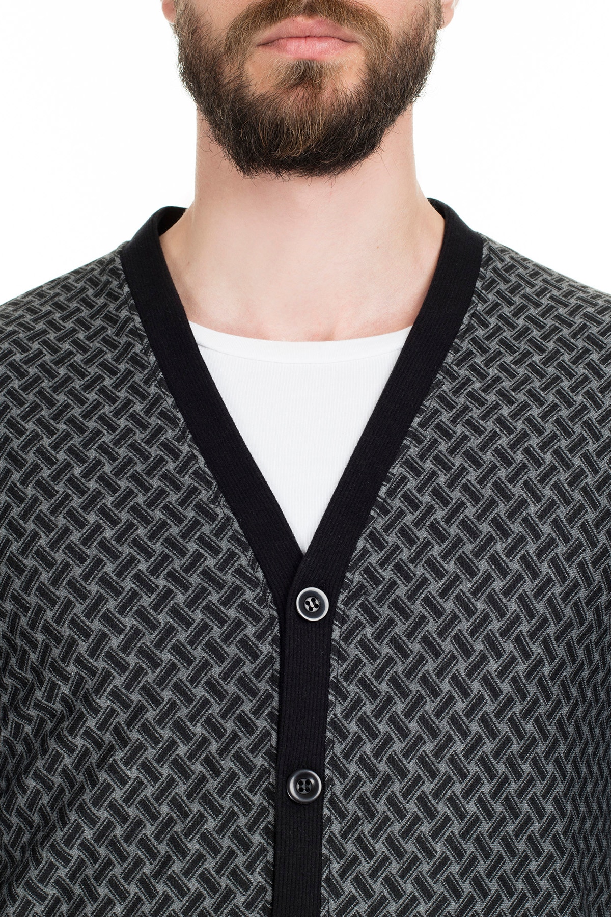 Buratti col en V bouton Cardigan homme CARDIGAN 456213 K1