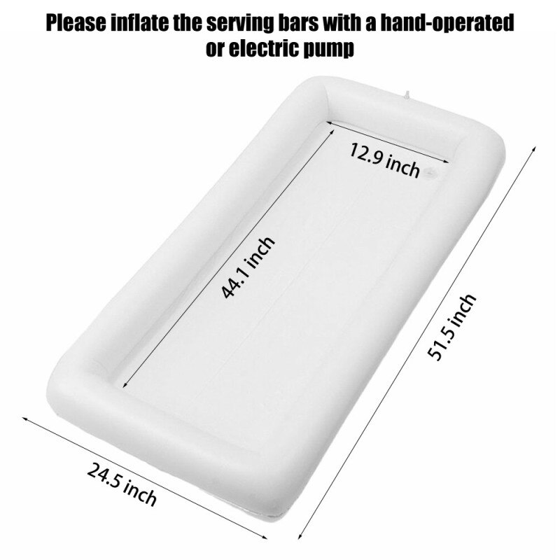 Bærbare svømmeluftmadrasser basseng flyte oppblåsbar ølbord madrass isbøtte servering salatbar brett mat vannsport: Default Title