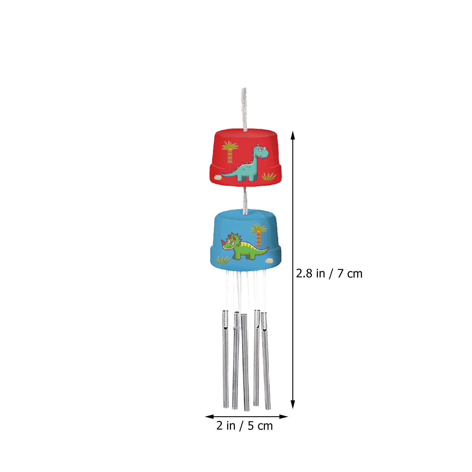 1 Set of DIY Wind Chime Making Kit Wind Chime Hanging Ornament DIY Plastic Wind Chime