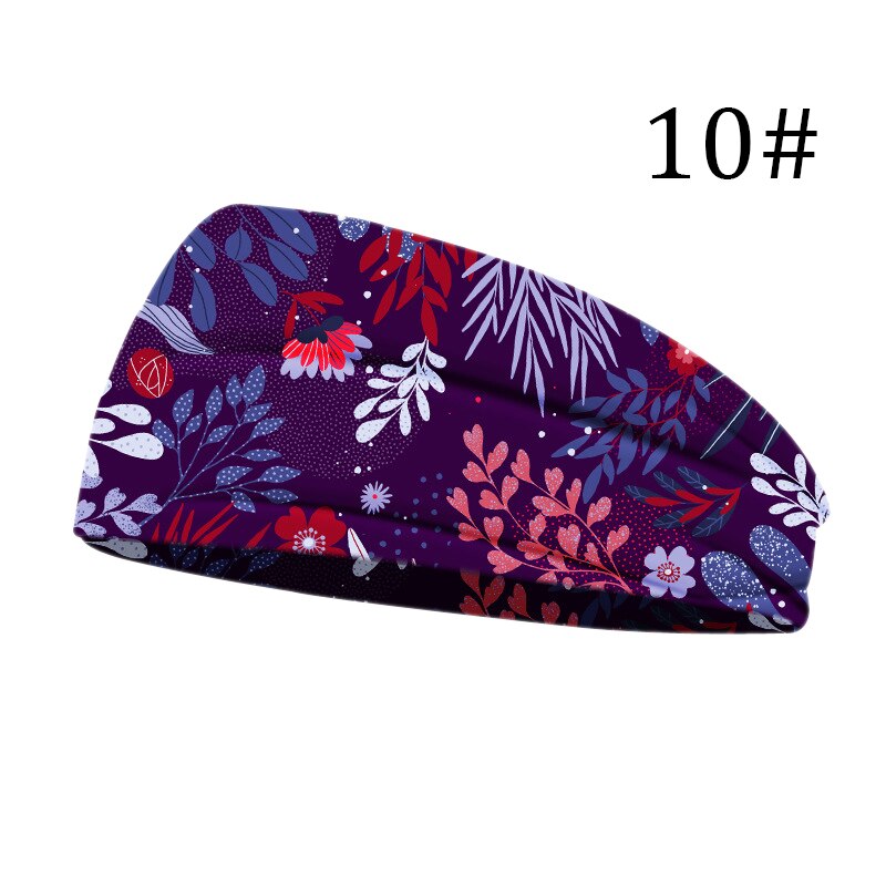 nouvelles femmes tête enveloppement large coton Stretch bandeau filles chapeaux Turban sport imprimer bandeau cheveux accessoires: 10