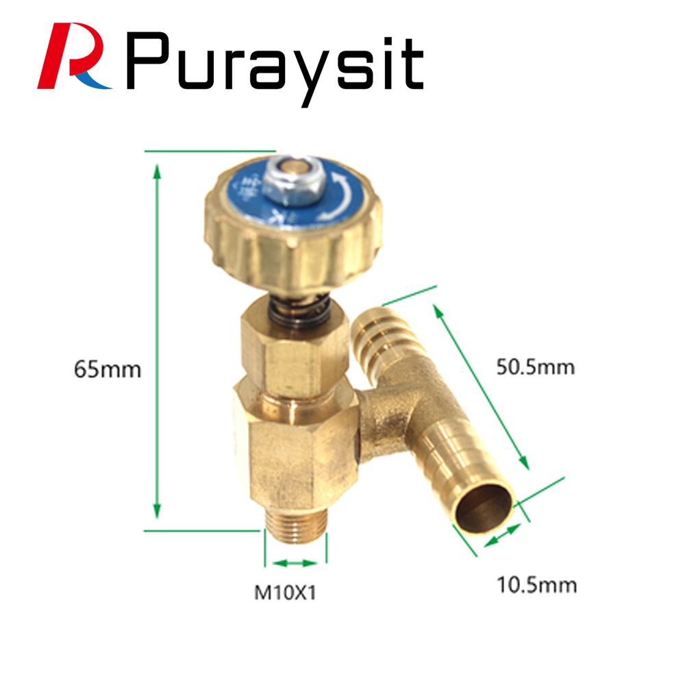 Brass Regulator Miniature Flow Control Valve 1 point 2 point Needle valve 8.5mm 10mm oil valve Corrosion Resistance Acid: Dark Voilet