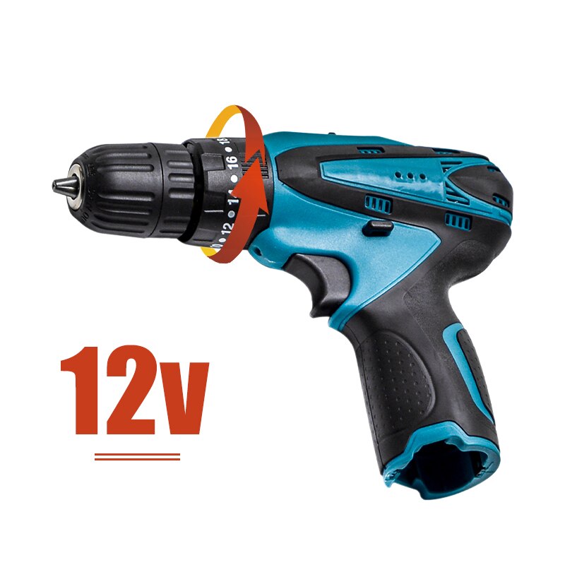 12V 10mm Electric Cordless Impact Drill Rechargable Electric Screwdriver Power Drill Li-Ion Battery For Makita 12V Battery: Without battery