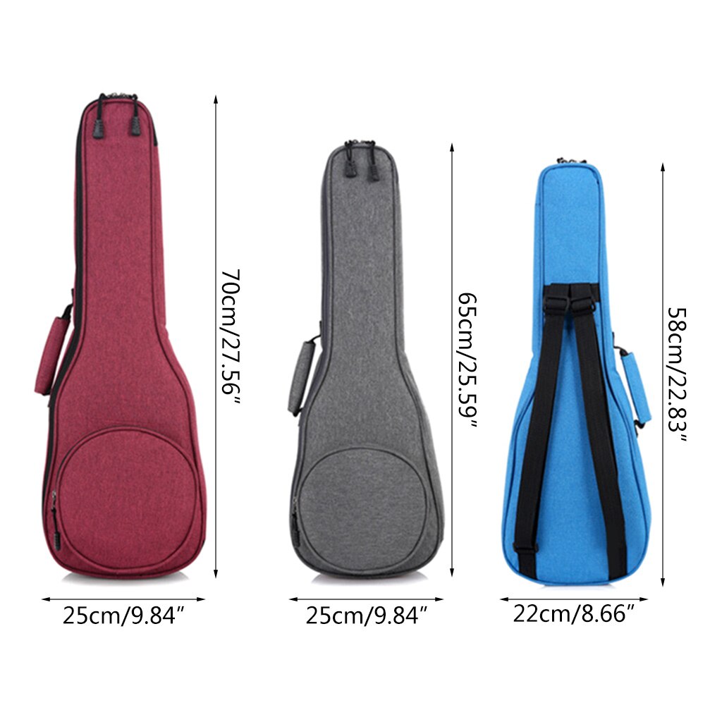 21 23 26 Inch Sponge Simple Ukulele Case Portable Waterproof Ukuleles Bag Cover Ukelele Mini Guitar Accessories Parts