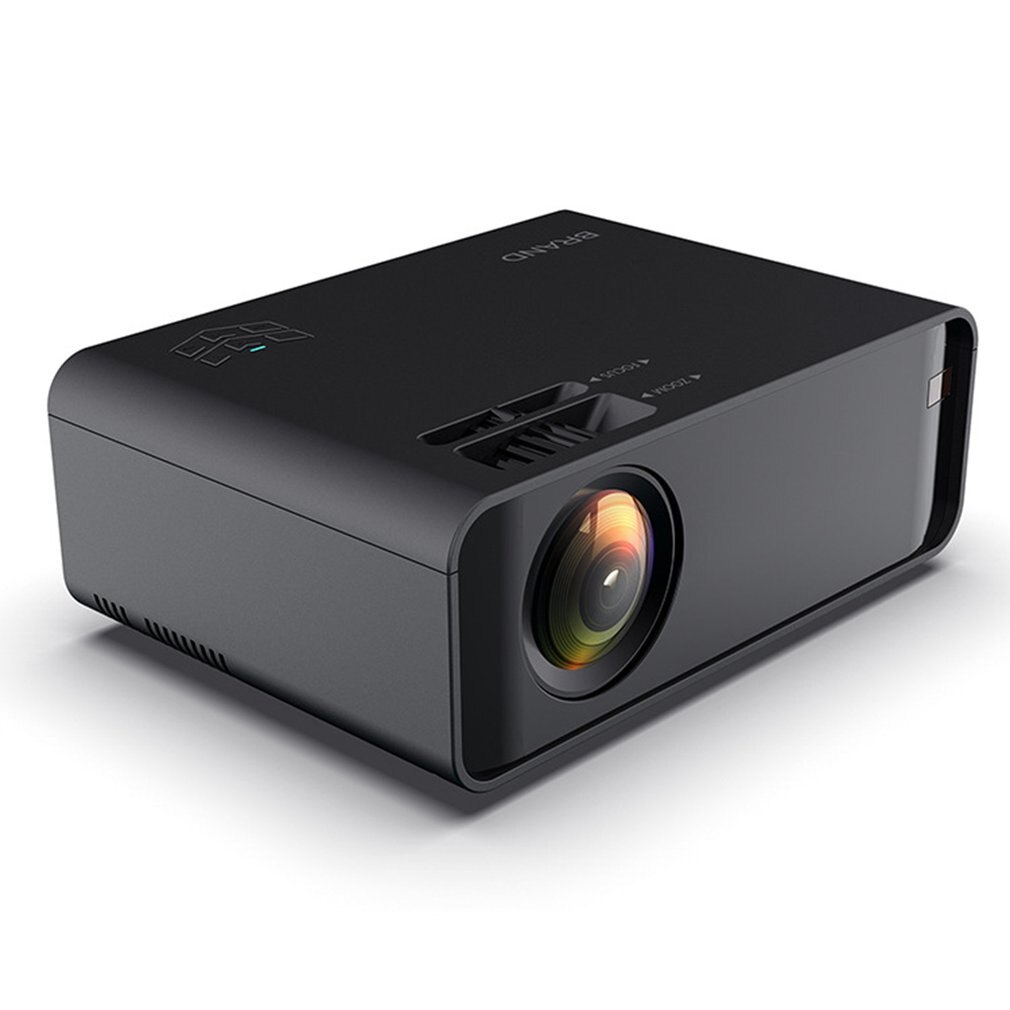 Black Portable Projector High Definition 1080p Mobile Phone Wifi Wireless Same Screen Projector Home Theater Video Projector