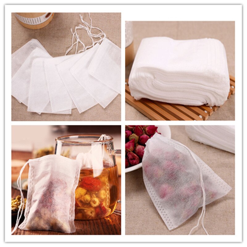 Bolsitas de té perfumadas al por mayor, Infusor de té vacío con cuerda, papel de filtro de sellado para hierbas, Té suelto, Bolsas de te de alta gama
